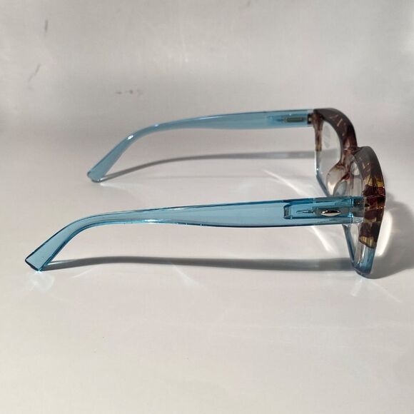 1557 Claudia Square Concave 1.5 NEW Blue Reading Glasses Blue Light Filter - Picture 6 of 9